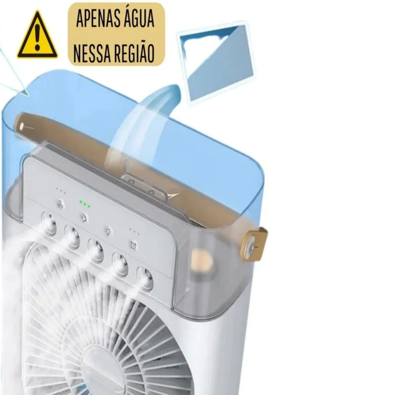 Mini Ar Ventilador Climatizador e Umidificador