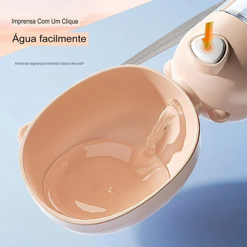 Garrafa de água portátil para animais de estimação, com dispensador de comida